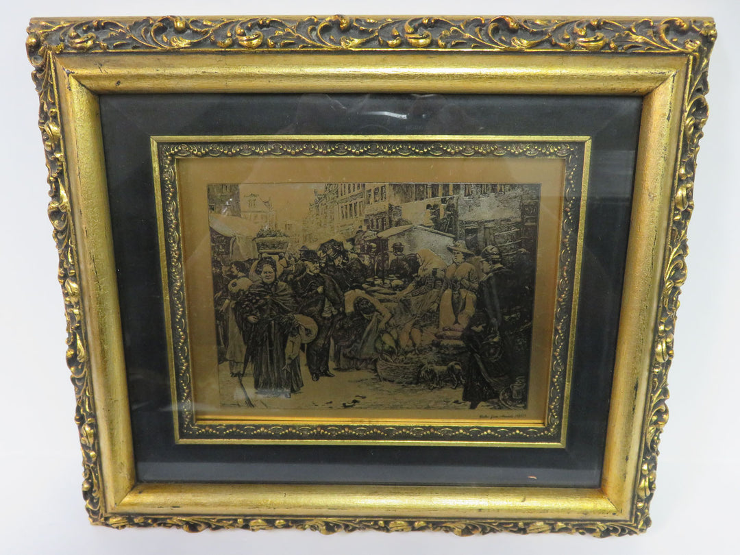 Vintage Bronze Etching