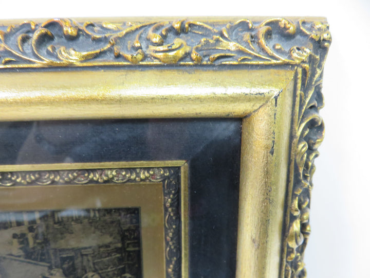 Vintage Bronze Etching