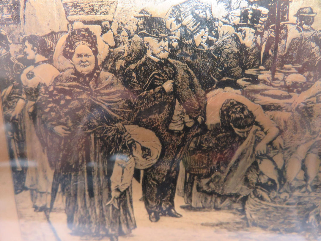 Vintage Bronze Etching