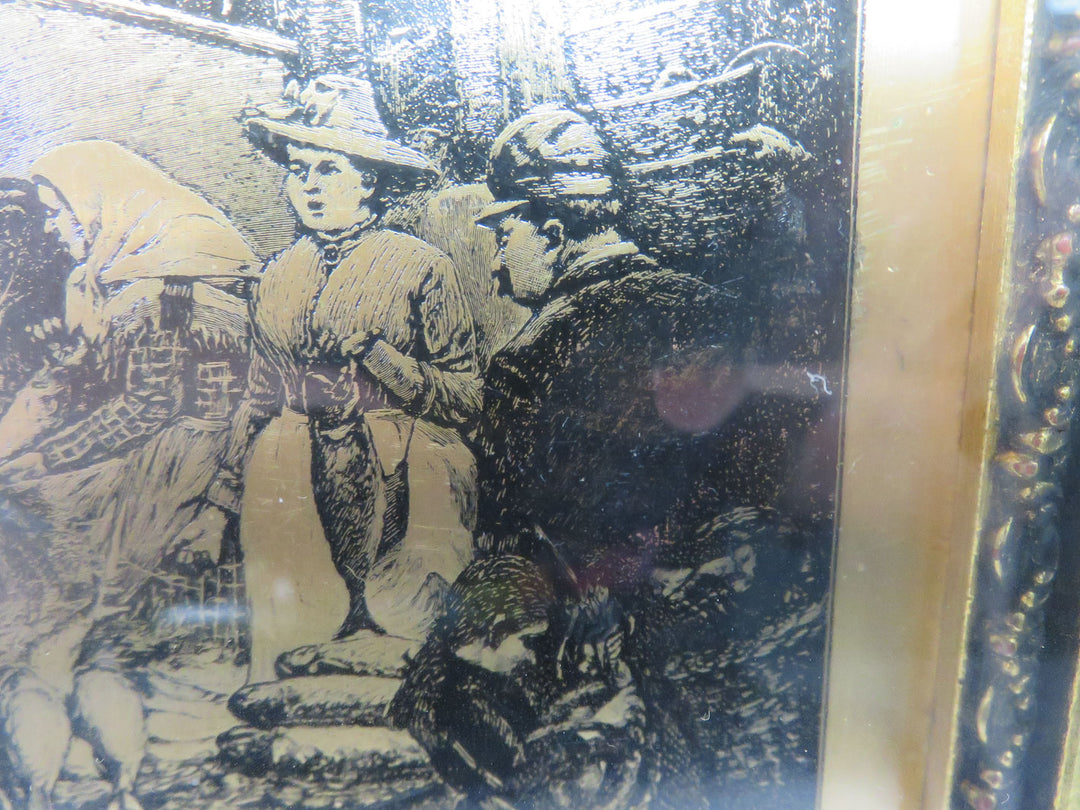 Vintage Bronze Etching