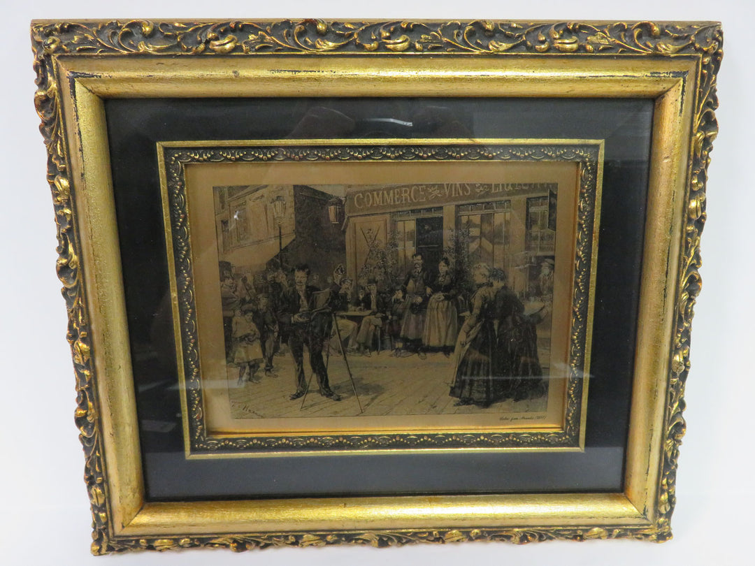 Vintage Bronze Etching