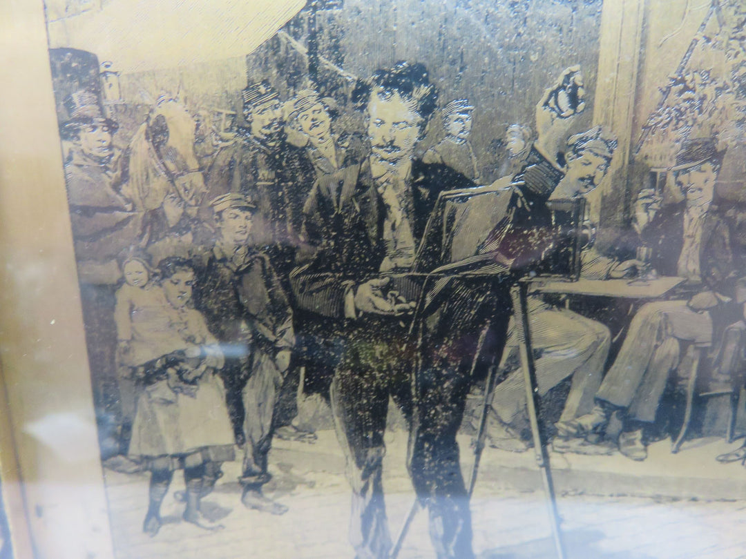 Vintage Bronze Etching