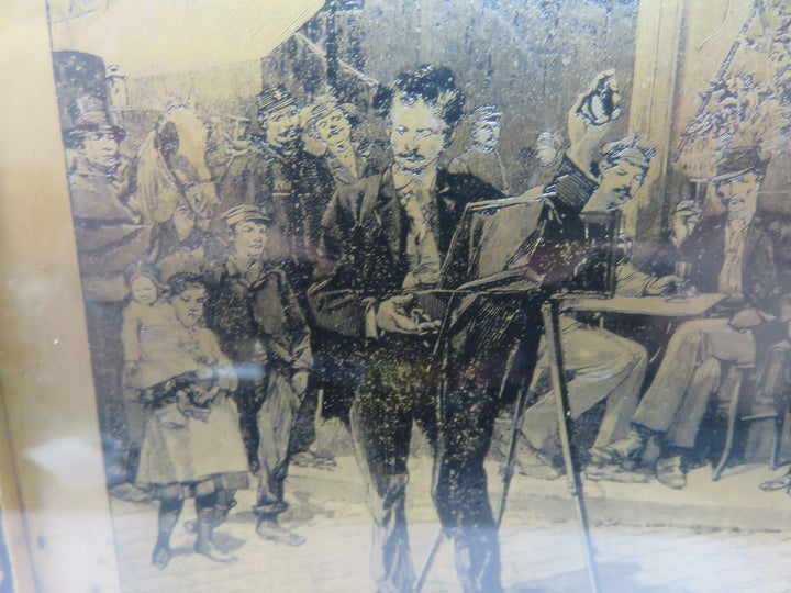 Vintage Bronze Etching