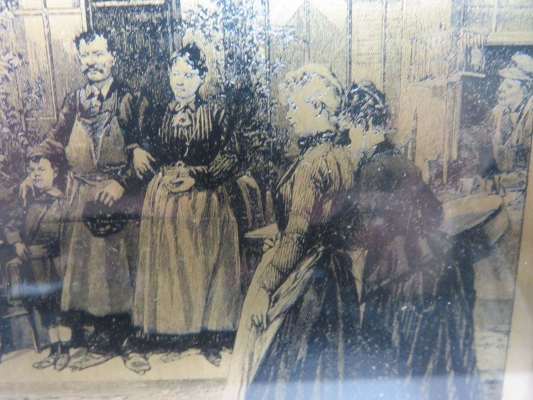 Vintage Bronze Etching