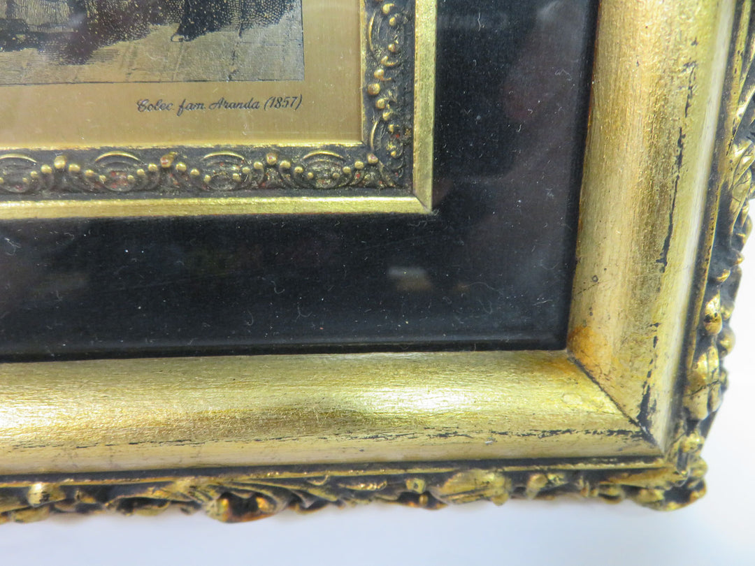 Vintage Bronze Etching