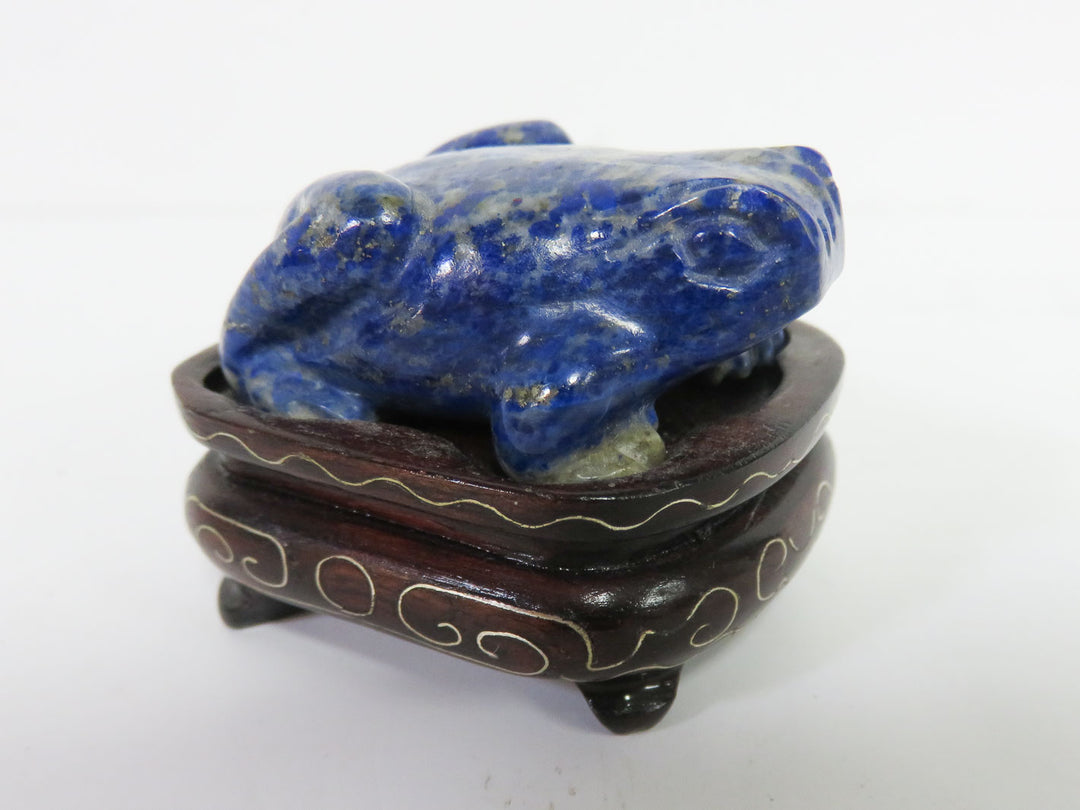 Blue Lapis Frog Figurine