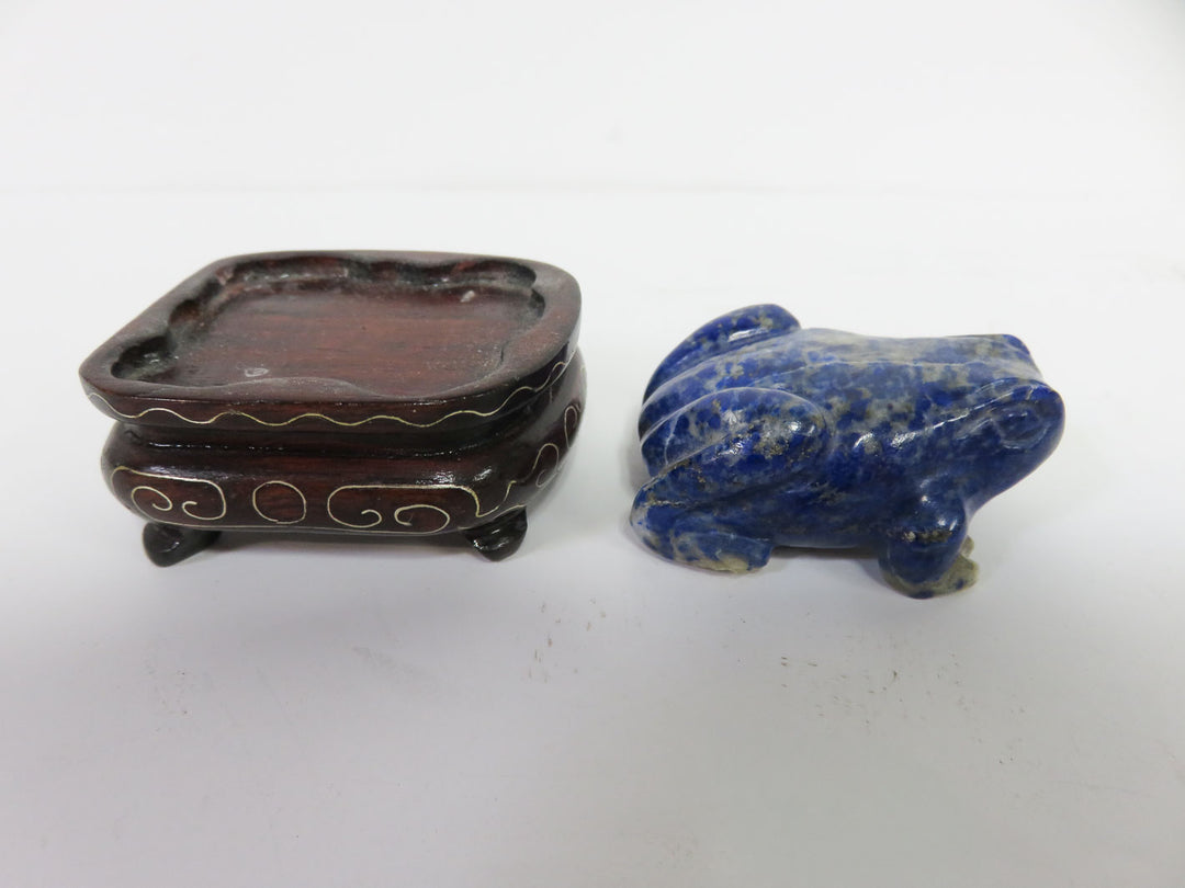 Blue Lapis Frog Figurine
