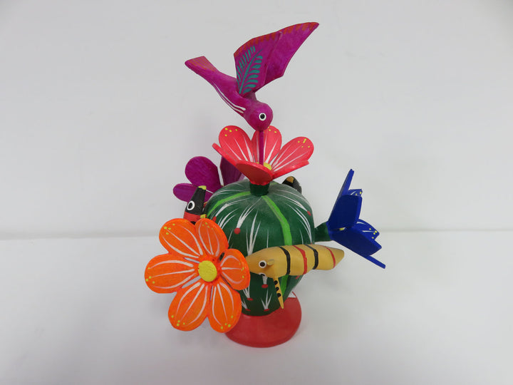 Hummingbird & Flowering Cactus