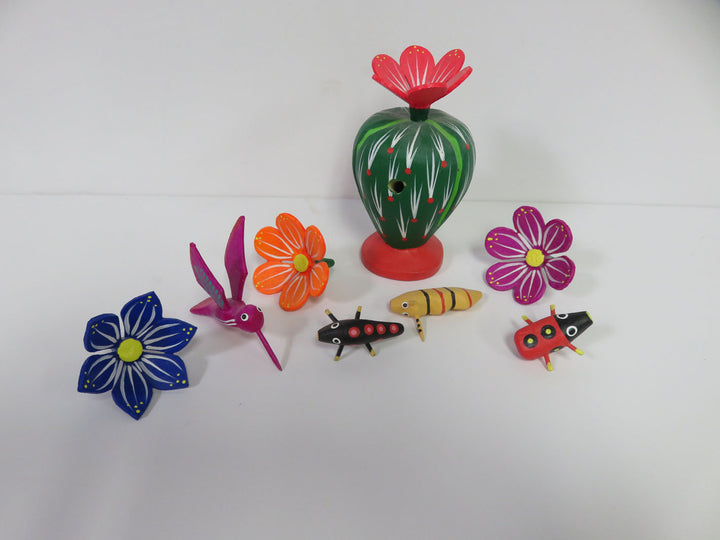 Hummingbird & Flowering Cactus
