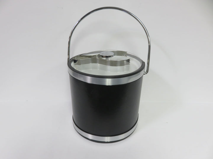 Black Ice Bucket with Tongs