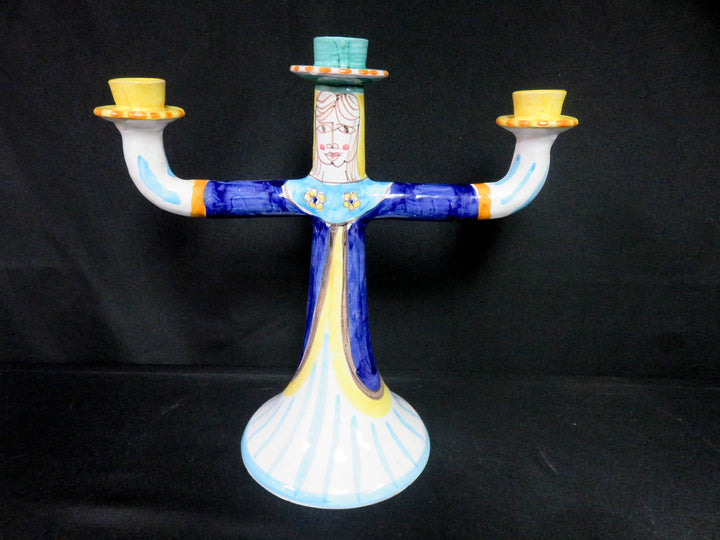Triple Arm Figural Candlabras