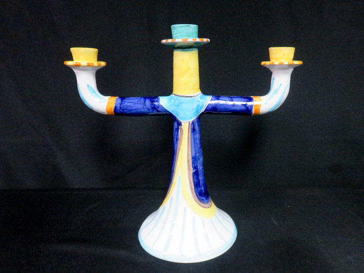 Triple Arm Figural Candlabras