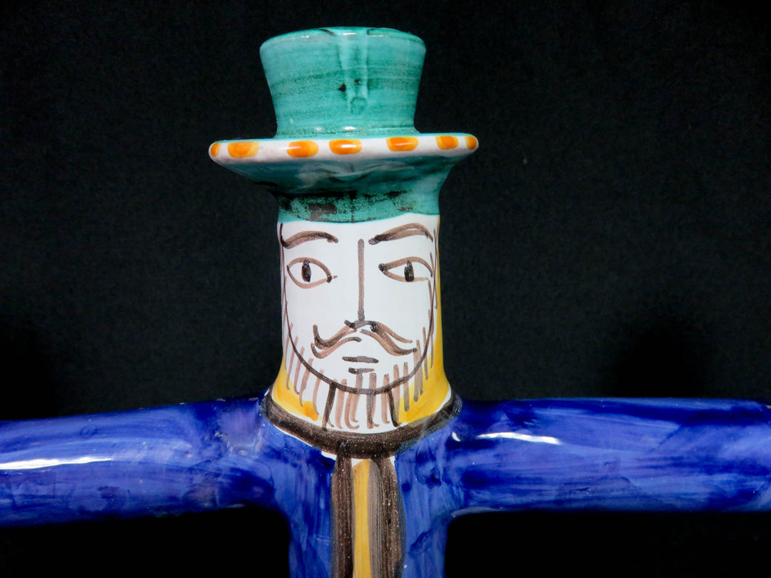 Triple Arm Figural Candlabras