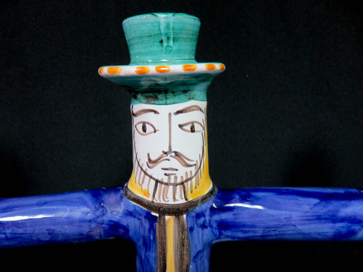 Triple Arm Figural Candlabras