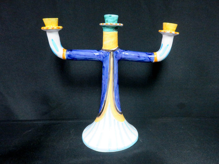 Triple Arm Figural Candlabras