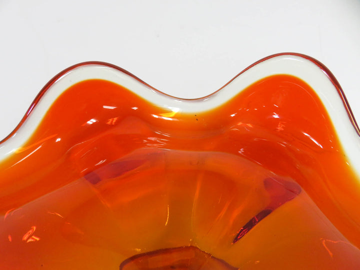 Persimmon Orange Pedestal Bowl