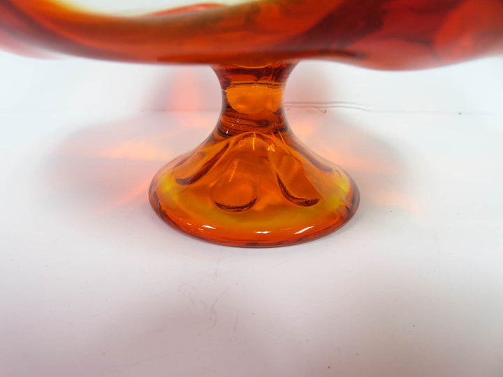 Persimmon Orange Pedestal Bowl