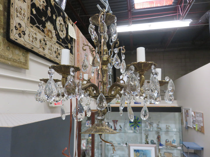6 Arm Brass Chandelier