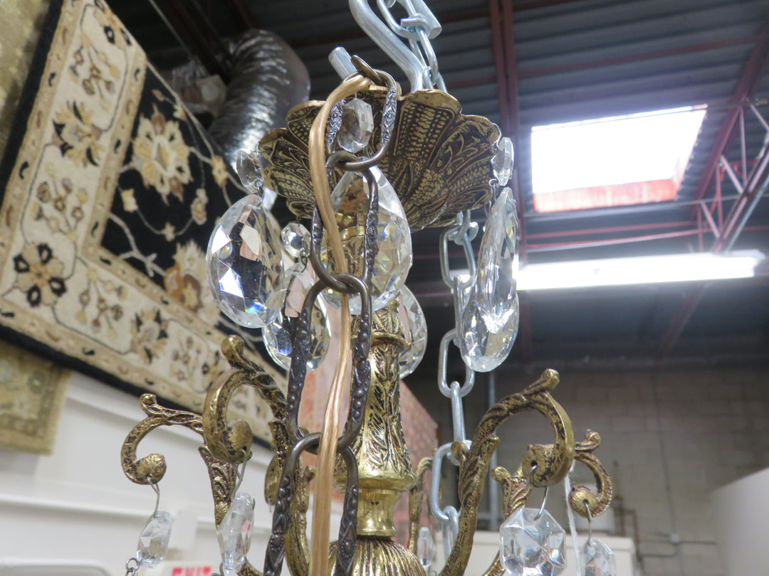 6 Arm Brass Chandelier