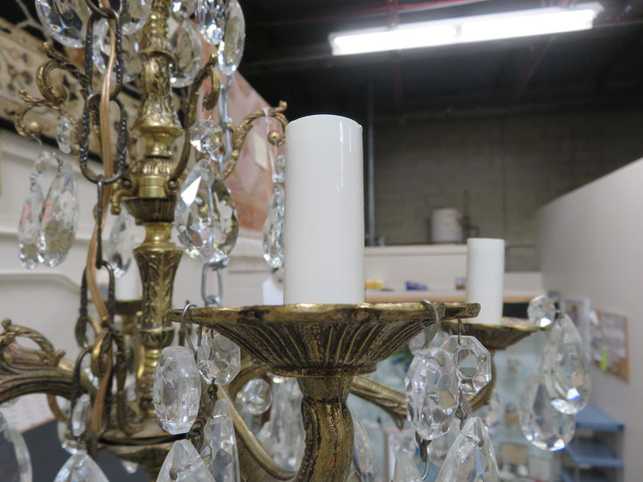 6 Arm Brass Chandelier