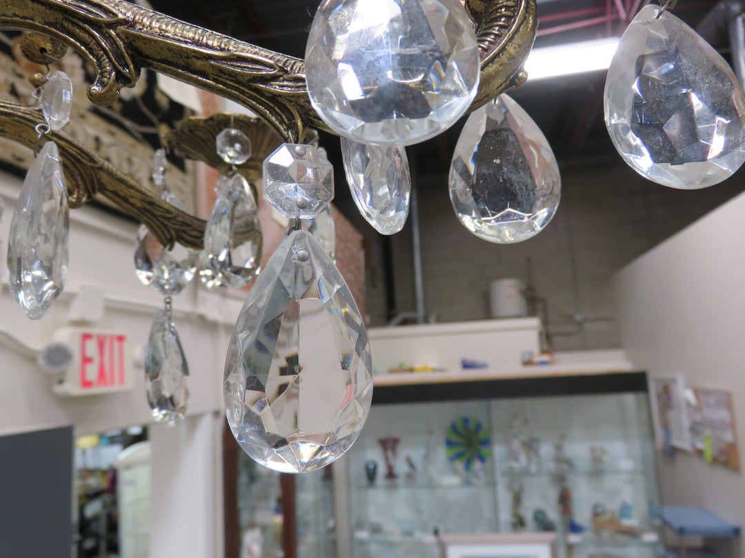 6 Arm Brass Chandelier
