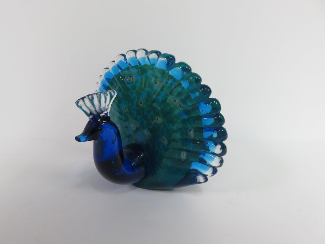 Peacock Glass Figurine
