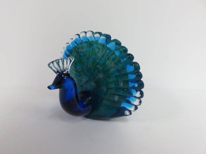 Peacock Glass Figurine