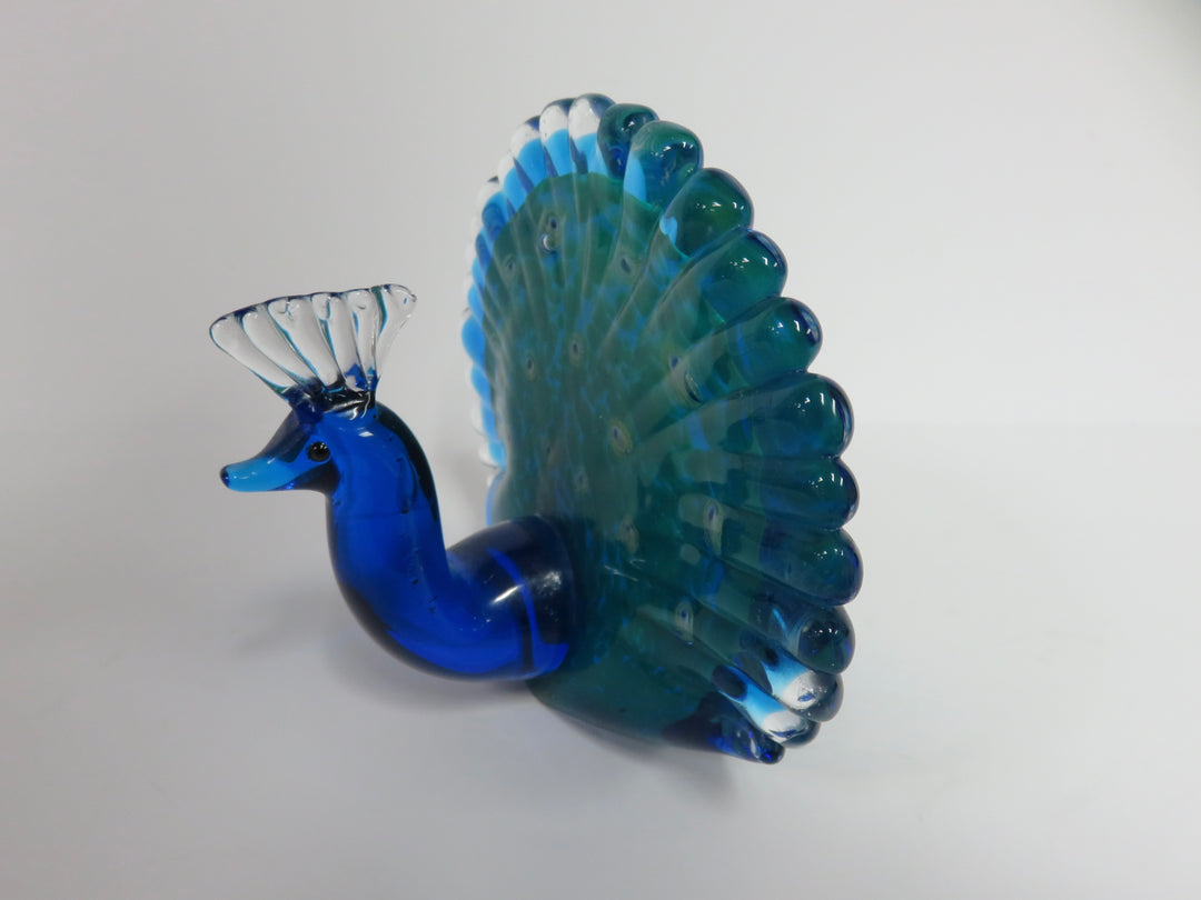 Peacock Glass Figurine