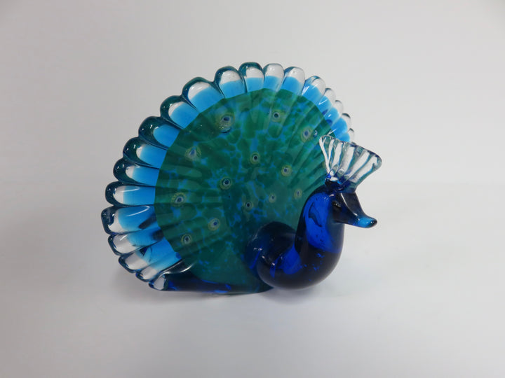 Peacock Glass Figurine