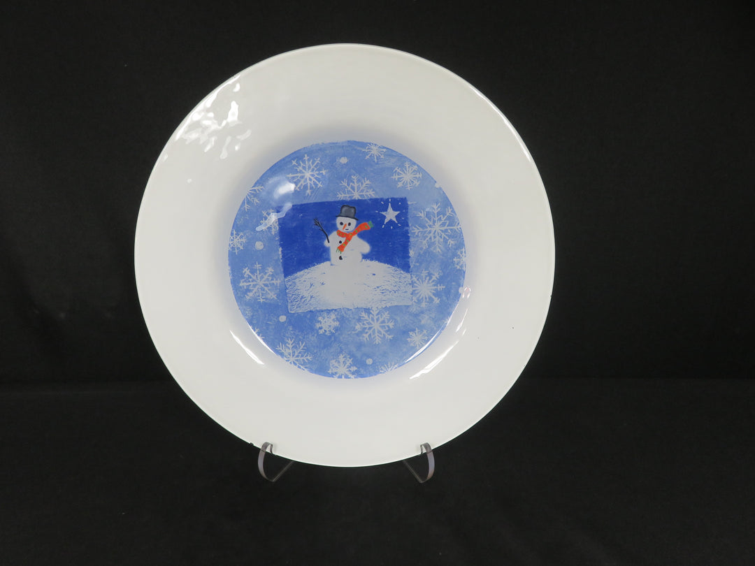 Crate & Barrel Snowman Platter