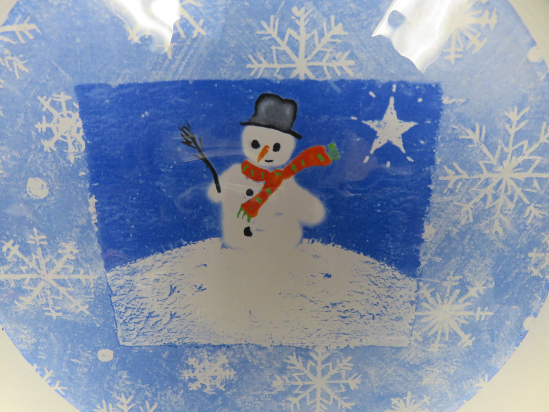 Crate & Barrel Snowman Platter