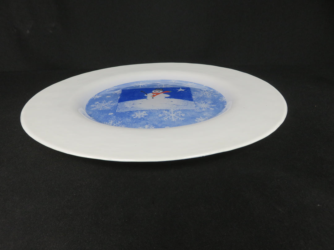 Crate & Barrel Snowman Platter