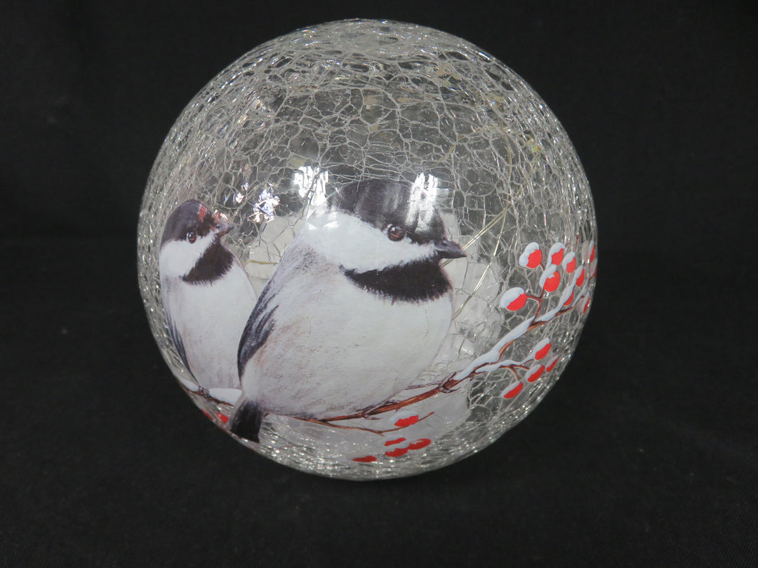 LED Crackle Glass Globe