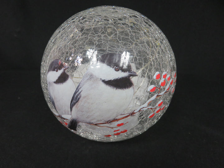 LED Crackle Glass Globe