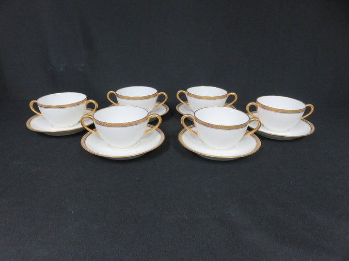 Antique Marshall Field & Co Bouillon Cups with Saucers