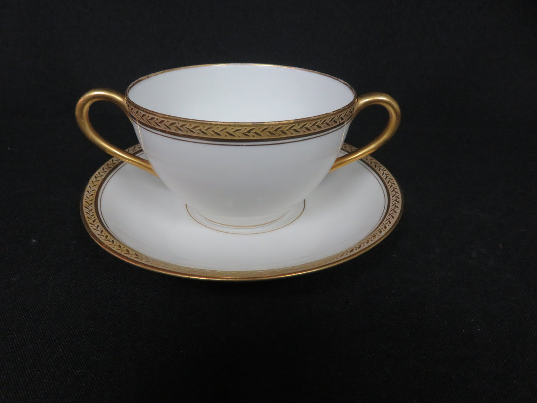Antique Marshall Field & Co Bouillon Cups with Saucers