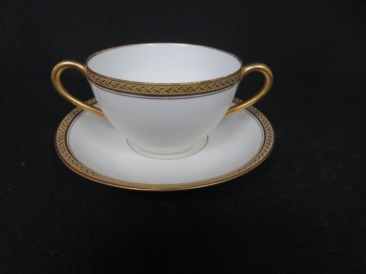 Antique Marshall Field & Co Bouillon Cups with Saucers