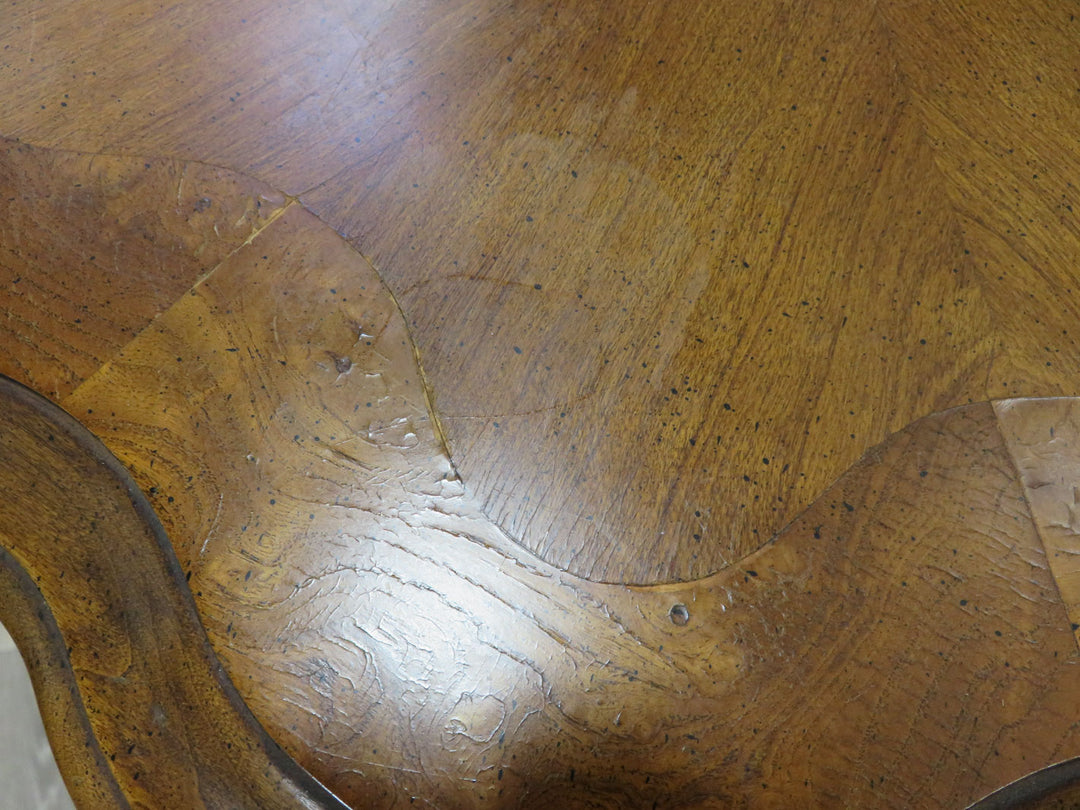 Round Scalloped Occasional Table