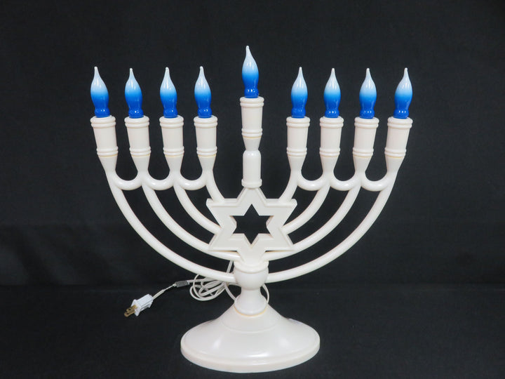 Vintage Illuminated Hanukkah Menorah