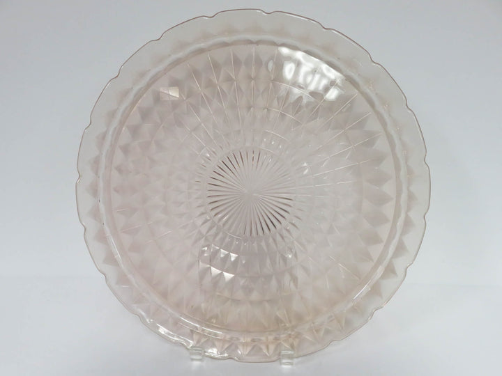 Jeanette Glass Pink Platter
