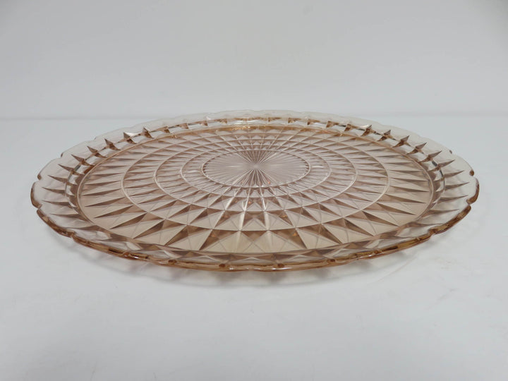 Jeanette Glass Pink Platter
