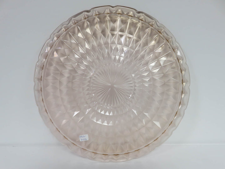Jeanette Glass Pink Platter
