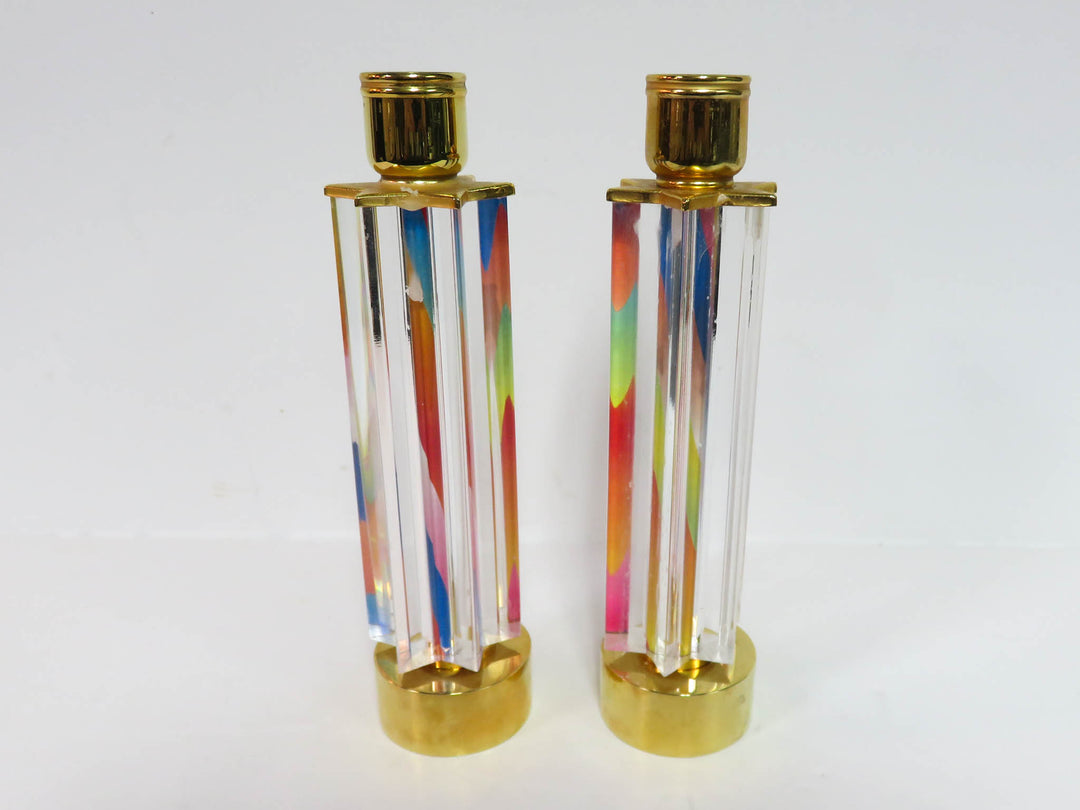 Colorful Shabbat Candleholders