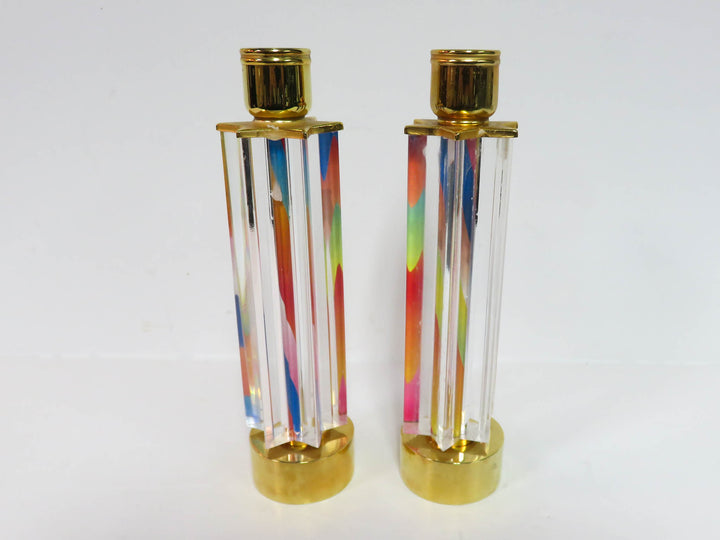 Colorful Shabbat Candleholders
