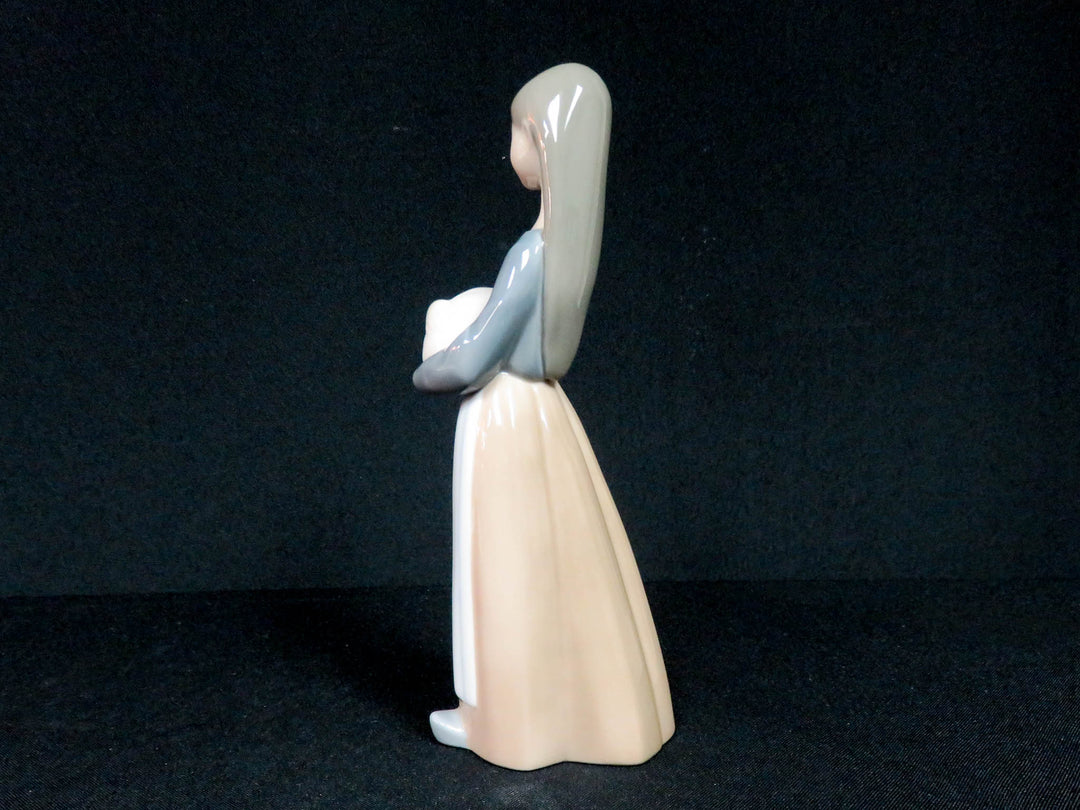 Lladró Girl with Pig Figurine