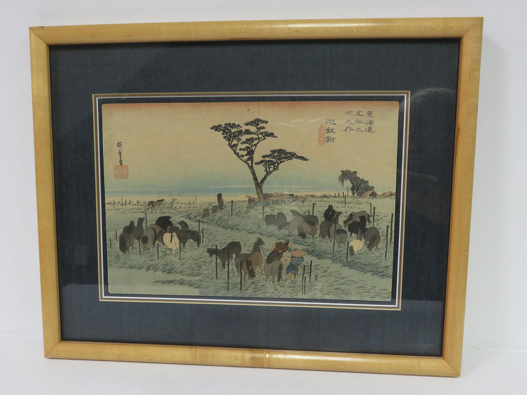 Fifty-Three Stations Woodblock by Utagawa Hiroshige