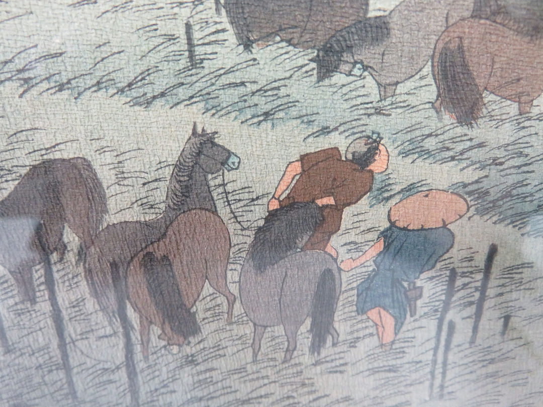 Fifty-Three Stations Woodblock by Utagawa Hiroshige