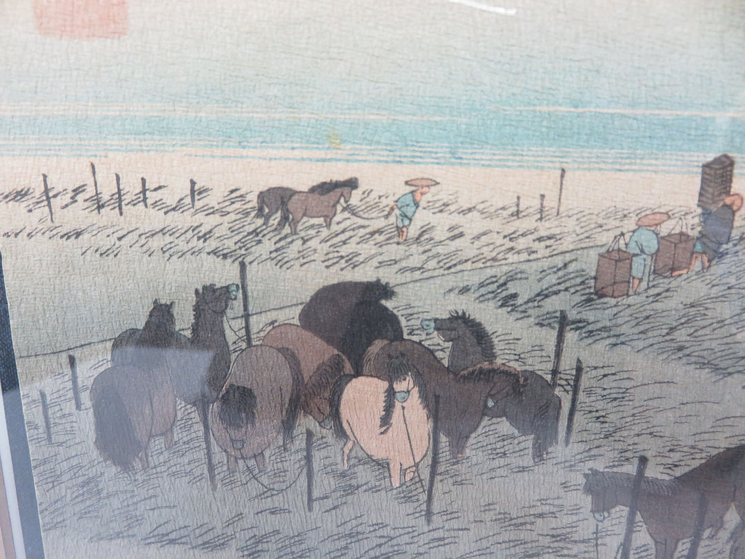 Fifty-Three Stations Woodblock by Utagawa Hiroshige