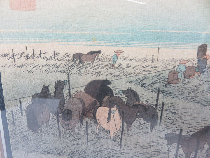 Fifty-Three Stations Woodblock by Utagawa Hiroshige