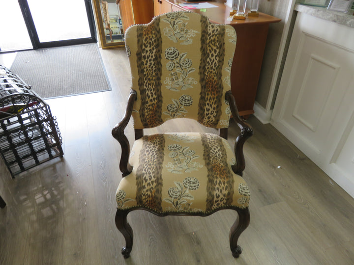 Custom Minton-Spidell Carved Arm Chair